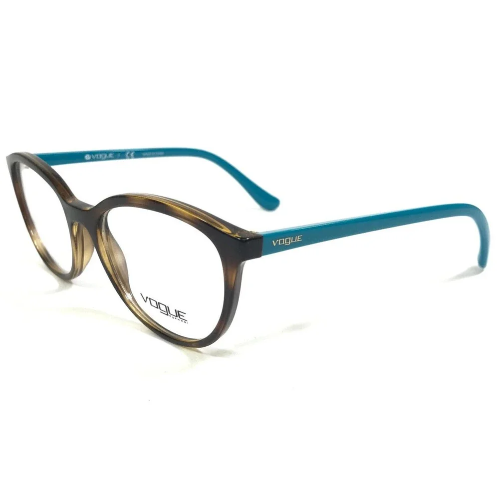Vogue Eyeglasses Frames VO5037 2393 Brown Blue Round Full Rim 51-17-140